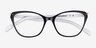 Harper Black White AcetateEyeglass Frames from EyeBuyDirect, Closed View