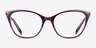 Harper Clear Purple AcetateEyeglass Frames from EyeBuyDirect, Front View