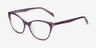 Harper Clear Purple AcetateEyeglass Frames from EyeBuyDirect, Angle View