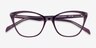 Harper Clear Purple AcetateEyeglass Frames from EyeBuyDirect, Closed View