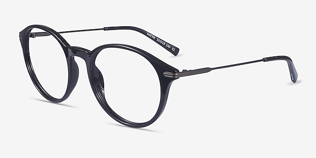 Hattie Black MetalEyeglass Frames from EyeBuyDirect, Angle View