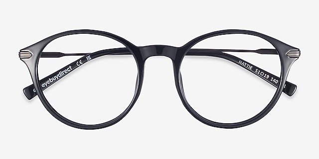 Hattie Black MetalEyeglass Frames from EyeBuyDirect, Closed View