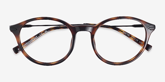 Hattie Tortoise MetalEyeglass Frames from EyeBuyDirect, Closed View