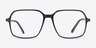 Logan Black AcetateEyeglass Frames from EyeBuyDirect, Front View