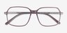 Logan Brun AcétateMontures de lunettes de vue d'EyeBuyDirect, Vue Rapprochée