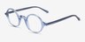 Neptune Clear Blue AcetateEyeglass Frames from EyeBuyDirect, Angle View
