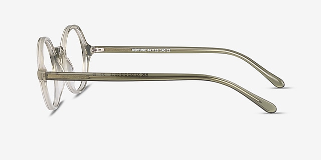 Neptune Clear Green AcetateEyeglass Frames from EyeBuyDirect, Side View