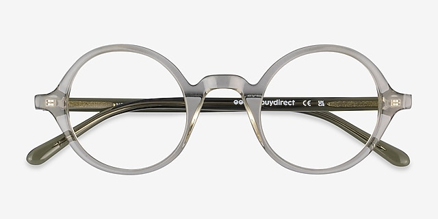 Neptune Clear Green AcetateEyeglass Frames from EyeBuyDirect, Closed View
