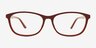 Ace Red PlasticEyeglass Frames from EyeBuyDirect, Front View