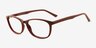 Ace Red PlasticEyeglass Frames from EyeBuyDirect, Angle View