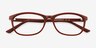 Ace Red PlasticEyeglass Frames from EyeBuyDirect, Closed View