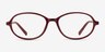 Aldis Burgundy PlastiqueMontures de lunettes de vue d'EyeBuyDirect, Vue de Face