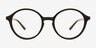 Alvin Noir PlastiqueMontures de lunettes de vue d'EyeBuyDirect, Vue de Face