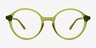 Alvin Clear Green PlasticEyeglass Frames from EyeBuyDirect, Front View