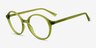 Alvin Clear Green PlasticEyeglass Frames from EyeBuyDirect, Angle View