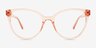 Amaya Clear Pink PlasticEyeglass Frames from EyeBuyDirect, Front View