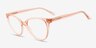 Amaya Clear Pink PlasticEyeglass Frames from EyeBuyDirect, Angle View