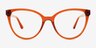 Amaya Clear Orange PlasticEyeglass Frames from EyeBuyDirect, Front View