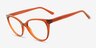 Amaya Clear Orange PlasticEyeglass Frames from EyeBuyDirect, Angle View