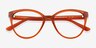 Amaya Clear Orange PlasticEyeglass Frames from EyeBuyDirect, Closed View