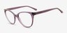 Amaya Clear Violet PlasticEyeglass Frames from EyeBuyDirect, Angle View