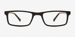 Arcade Black PlasticEyeglass Frames from EyeBuyDirect, Front View