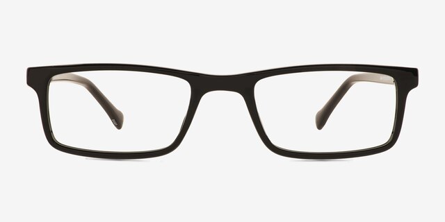 Arcade Black PlasticEyeglass Frames from EyeBuyDirect, Front View