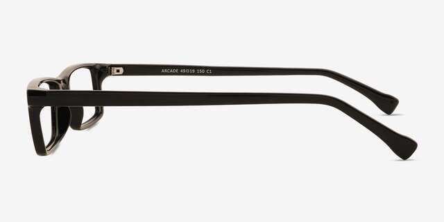 Arcade Black PlasticEyeglass Frames from EyeBuyDirect, Side View