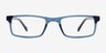 Arcade Clear Blue PlasticEyeglass Frames from EyeBuyDirect, Front View
