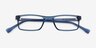 Arcade Clear Blue PlasticEyeglass Frames from EyeBuyDirect, Closed View