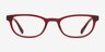 Arty Clear Red PlasticEyeglass Frames from EyeBuyDirect, Front View