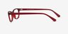 Arty Clear Red PlasticEyeglass Frames from EyeBuyDirect, Side View