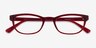 Arty Clear Red PlasticEyeglass Frames from EyeBuyDirect, Closed View