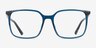 Bailey Clear Blue PlastiqueMontures de lunettes de vue d'EyeBuyDirect, Vue de Face