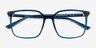 Bailey Clear Blue PlastiqueMontures de lunettes de vue d'EyeBuyDirect, Vue Rapprochée