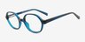 Bennie Navy PlasticEyeglass Frames from EyeBuyDirect, Angle View