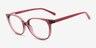 Braylin Clear Purple PlastiqueMontures de lunettes de vue d'EyeBuyDirect, Vue d'Angle