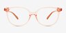 Braylin Clear Pink PlastiqueMontures de lunettes de vue d'EyeBuyDirect, Vue de Face