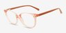 Braylin Clear Pink PlastiqueMontures de lunettes de vue d'EyeBuyDirect, Vue d'Angle