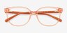 Braylin Clear Pink PlastiqueMontures de lunettes de vue d'EyeBuyDirect, Vue Rapprochée