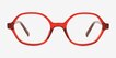 Bennie Red PlasticEyeglass Frames from EyeBuyDirect, Front View