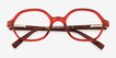 Bennie Red PlasticEyeglass Frames from EyeBuyDirect, Closed View