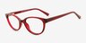 Berni Burgundy PlasticEyeglass Frames from EyeBuyDirect, Angle View