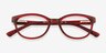 Berni Burgundy PlasticEyeglass Frames from EyeBuyDirect, Closed View
