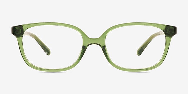 Ferb Clear Green PlasticEyeglass Frames from EyeBuyDirect, Front View