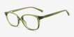 Ferb Clear Green PlasticEyeglass Frames from EyeBuyDirect, Angle View