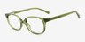 Ferb Clear Green PlastiqueMontures de lunettes de vue d'EyeBuyDirect, Vue d'Angle
