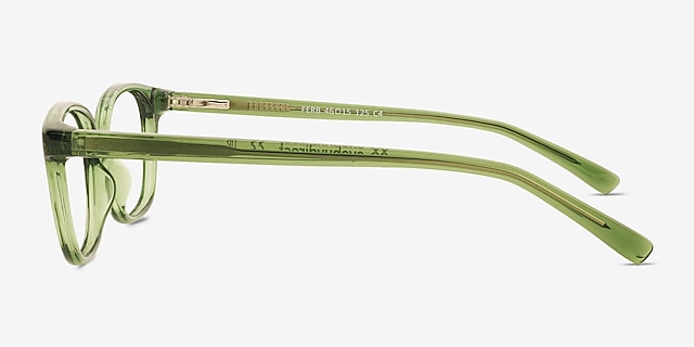Ferb Clear Green PlasticEyeglass Frames from EyeBuyDirect, Side View