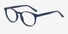 Bubbles Blue PlasticEyeglass Frames from EyeBuyDirect, Angle View