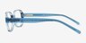 Cary Clear Blue PlastiqueMontures de lunettes de vue d'EyeBuyDirect, Vue de Côté